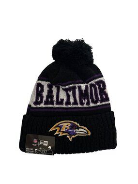 New Era Baltimore Ravens NFL On Field Removeable Pom Beanie Football Athleisure